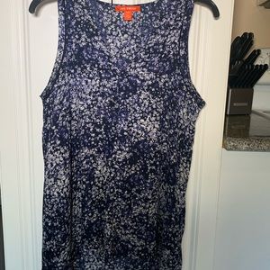 Navy Floral Shell. Brand:  Joe Fresh. Size M.